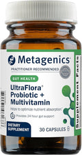 Metagenics UltraFlora Probiotic + Multivitamin 30 C - One-a-Day Gut Health Supplement Capsules for Digestive Balance Support - Simplify Your Supplement Regimen - 24-Hour Gut Support - 30 Count