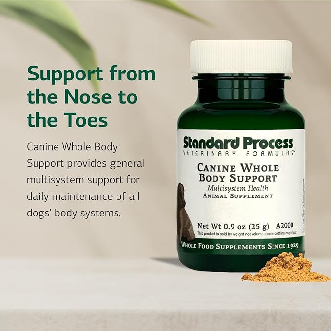Standard Process Inc. Whole Body Multisystem Support Supplement for Canines - Nutritional Powder for Daily Health Maintenance - 25 g