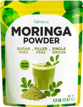 Gya Tea Co Moringa Powder 1.1lb (17.64 Oz) – 100% Pure & Tasty Moringa Oleifera Leaf Powder – Superfood for Smoothies, Drinks, Tea, Recipes – Great For Overall Wellness – Non GMO, Gluten Free, Vegan
