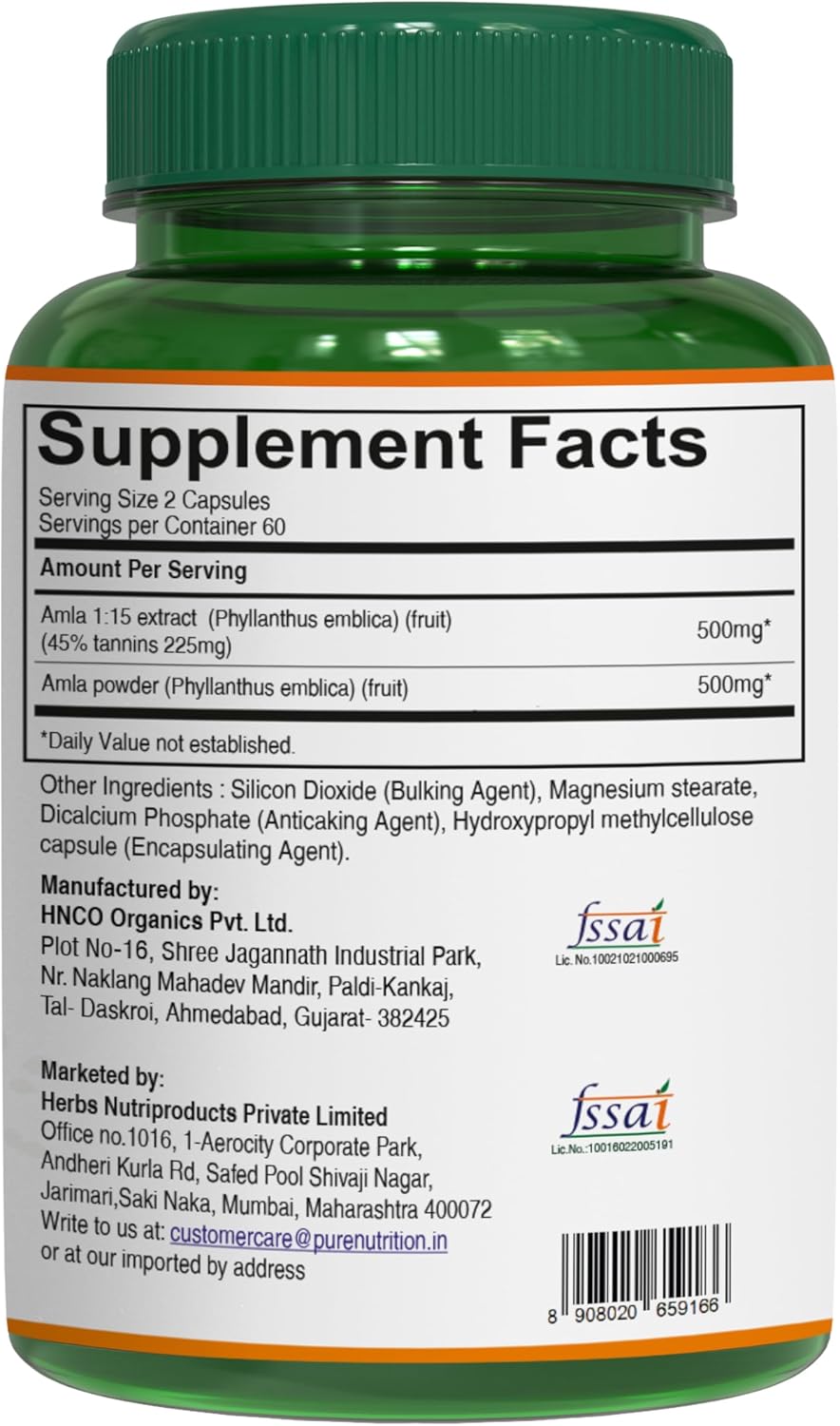 Pure Nutrition Amla Extract 1000mg. (Equivalent to 8000mg Amla Fruit Powder) Non GMO | 120 Veg Caps.