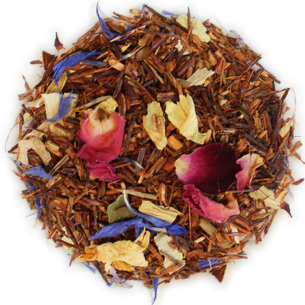 Teabloom Herbal Tea, Floral Rooibos Loose Leaf Tea, Rooibos Blend with Floral Flavors and Scent, Kosher Certified, 3.17 oz/90 g Canister Makes 35-50 Cups