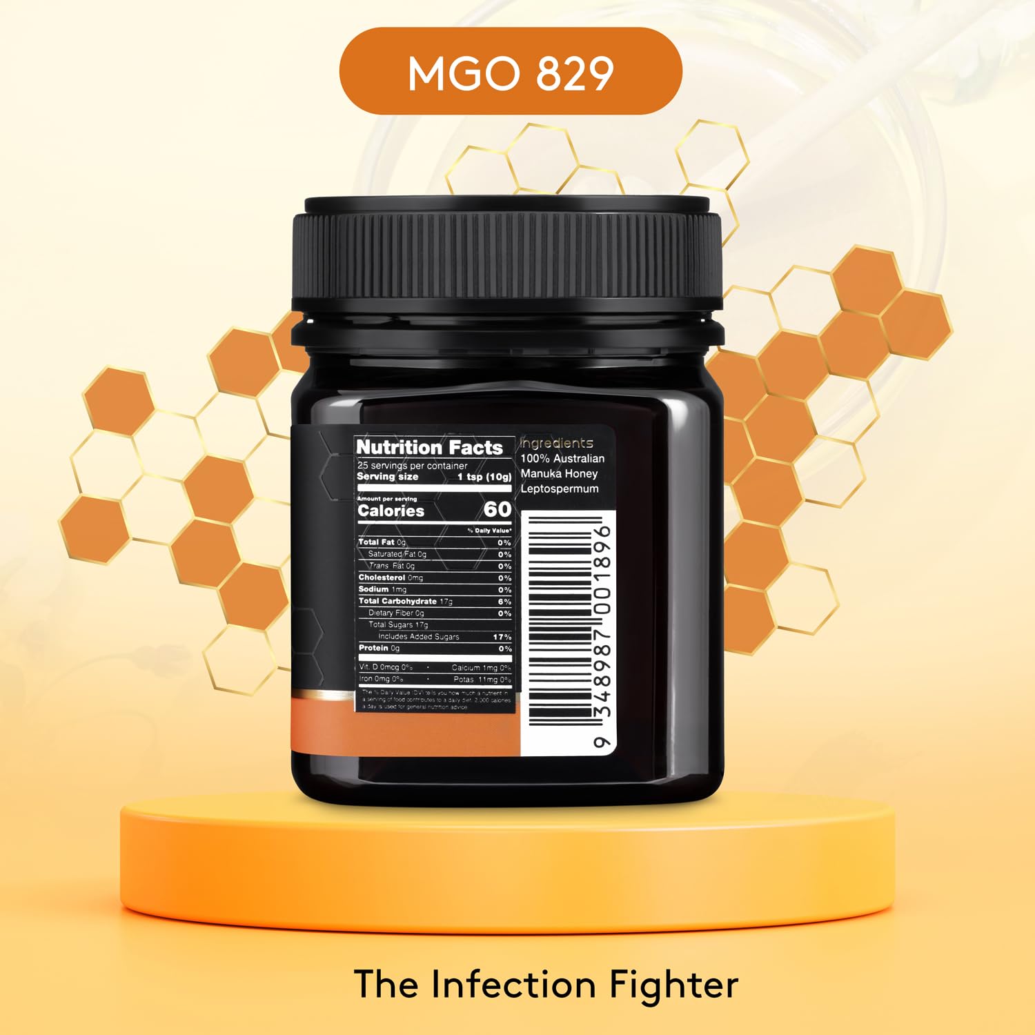 Nature’s Gold Raw Manuka Honey, MGO 829+ | Authentic MGO, Australian Honey, Non-GMO, 100% Pure Genuine Traceable from Hive to Home