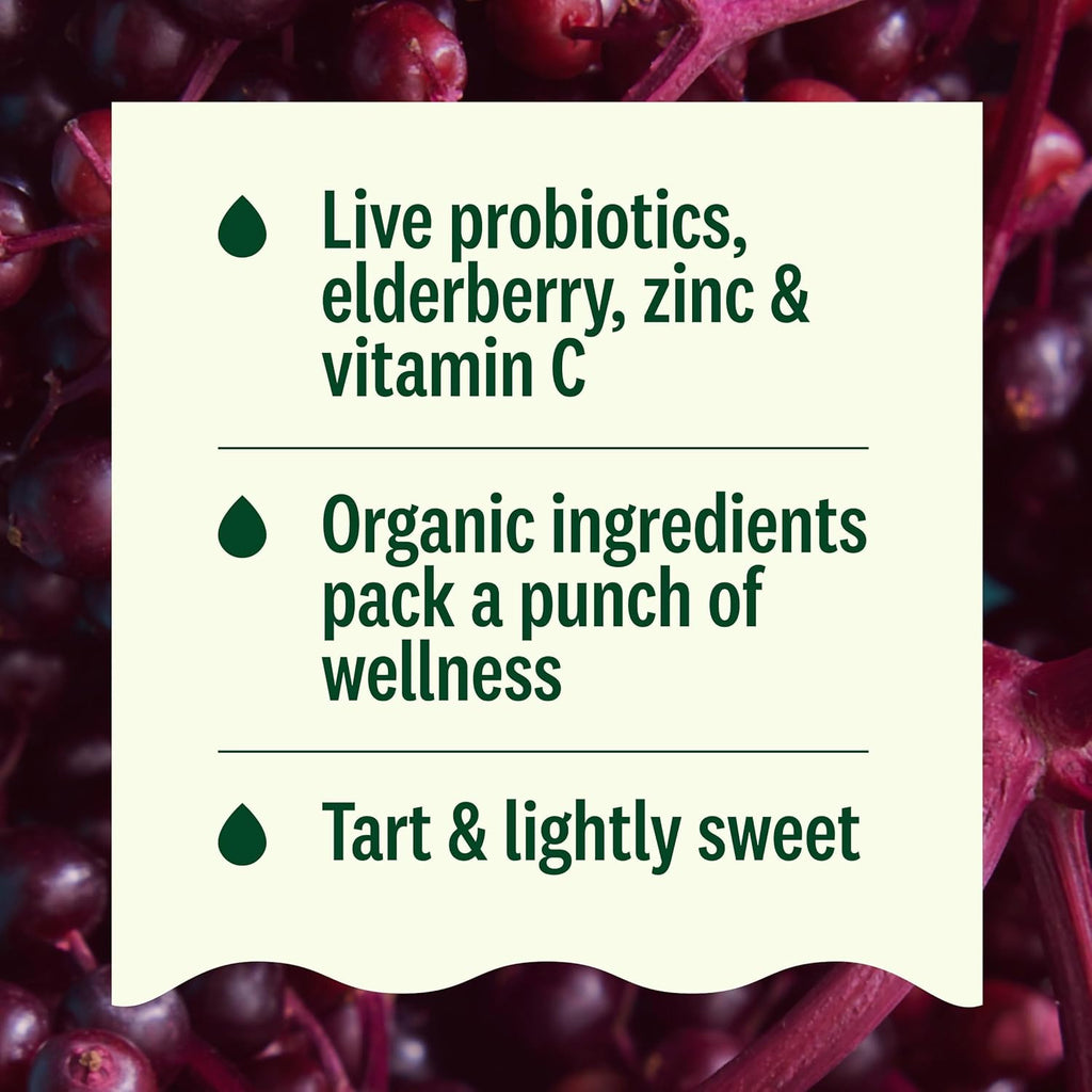 Suja Organic Immunity Elderberry Shot (90 Pack) with Turmeric and Ginger | Immunity Boost & Support | Functional Shots | Cold-Pressed Juice with Live Probiotics | Plant-Based & Gluten-Free