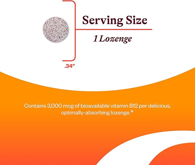 Seeking Health Adeno B12 - Vitamin B Supplement to Support Energy and Brain Health - Adenosylcobalamin Energy Supplement - 3000 mcg, 60 Lozenges