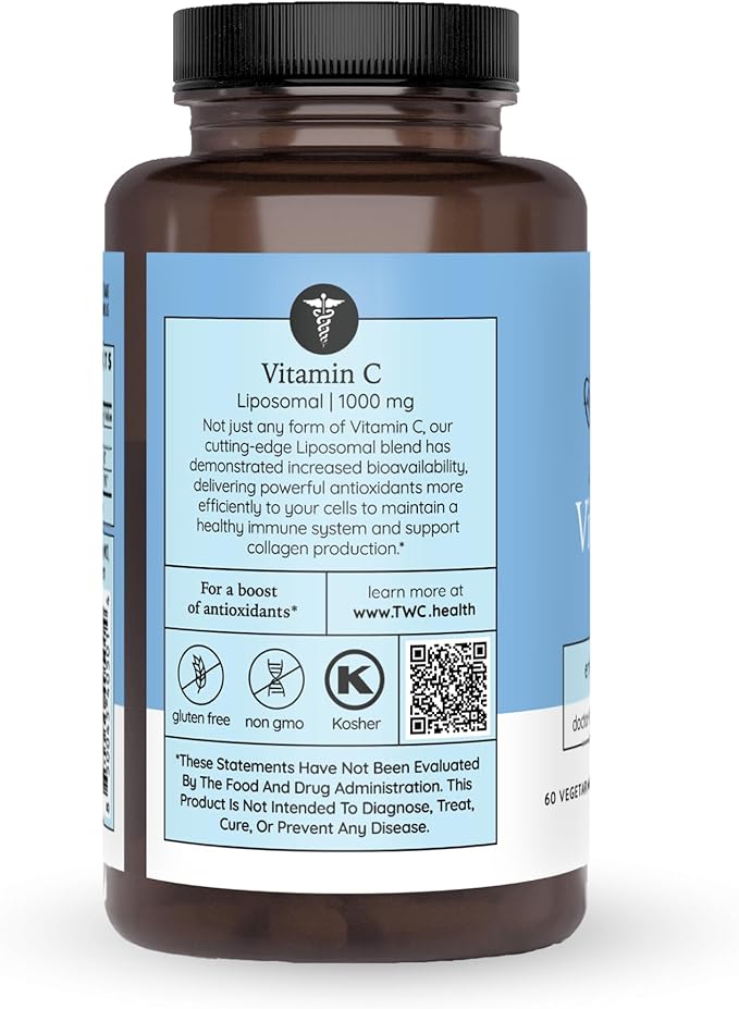 The Wellness Company Liposomal Vitamin C – Ultimate Absorption for Immune Support | 30ct (1 Month Supply)