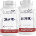 Cleanse24 - Intestinal Cleanse for Humans with Wormwood, Papaya, Black Walnut - Herbal Intestinal Cleanse, Gut Cleanse for Men & Women, 180 Capsules
