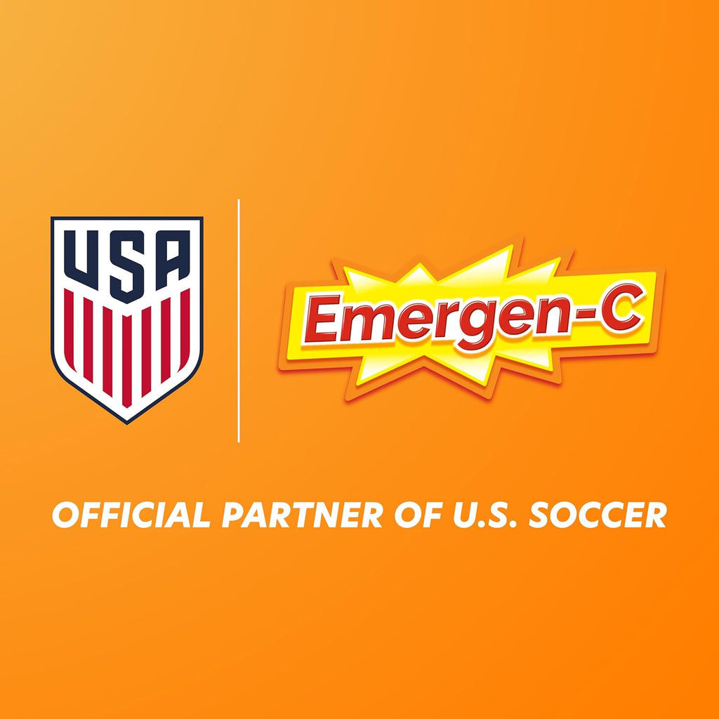 Emergen-C 1000mg Vitamin C Immune Support Powder Super Orange 90CT includes Zinc, Manganese, 7 B Vitamins and Electrolytes for Back to School Essentials