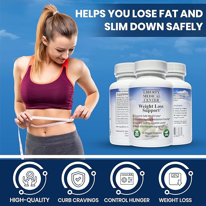 Doctor Recommended Healthy Weight Loss Supplement | Vegan, Non-GMO, Gluten Free | Supports Healthy Appetite Levels | Burn Fat Naturally | Fat Burner for Women and Men | 60 Count