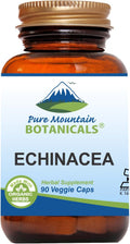 Pure Mountain Botanicals Echinacea Capsules Supplement - Kosher Vegan Caps with 420mg Organic Echinacea Root
