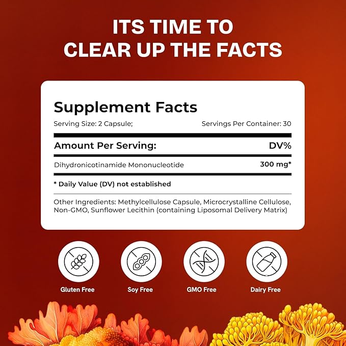 Liposomal NMNH Supplement 300mg – Boosts NAD Anti-Aging, Energy & Focus – NMM Capsules Alternative to for Cellular Vitality – Third-Party Tested, 240 Vegan Capsules | 4 Packs