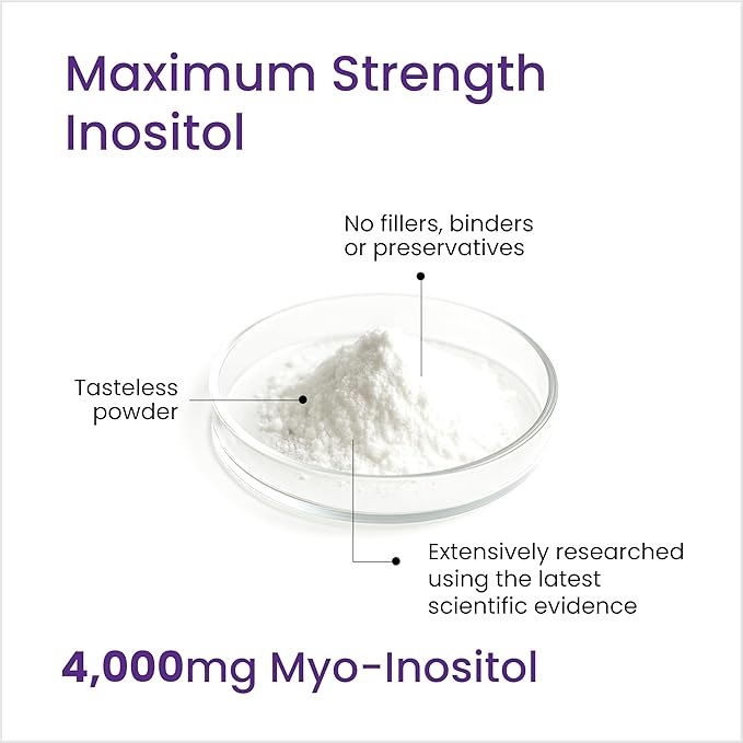 Proceive Myo Inositol Supplement for Women, 4000mg High Strength Myo Inositol for Reproductive Wellness and Pre Conception Support, Vegan Powder Drink Mix, Gluten Free, 30 Packets, Unflavored