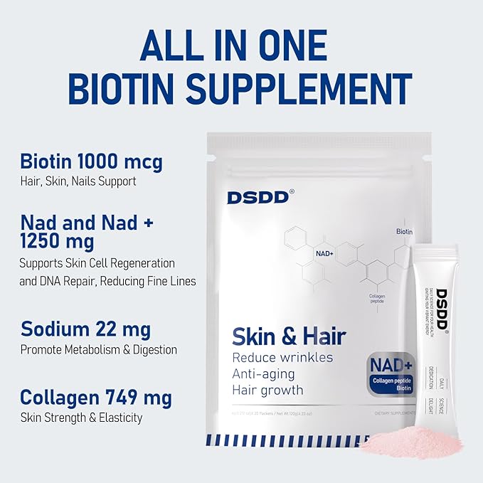 Biotin Supplement for Supports Healthy Hair, Skin & Nails, Hair Growth Vitamins for Women and Men, Promotes Natural Growth & Thickness | Supports Reduce Wrinkles 60 Servings