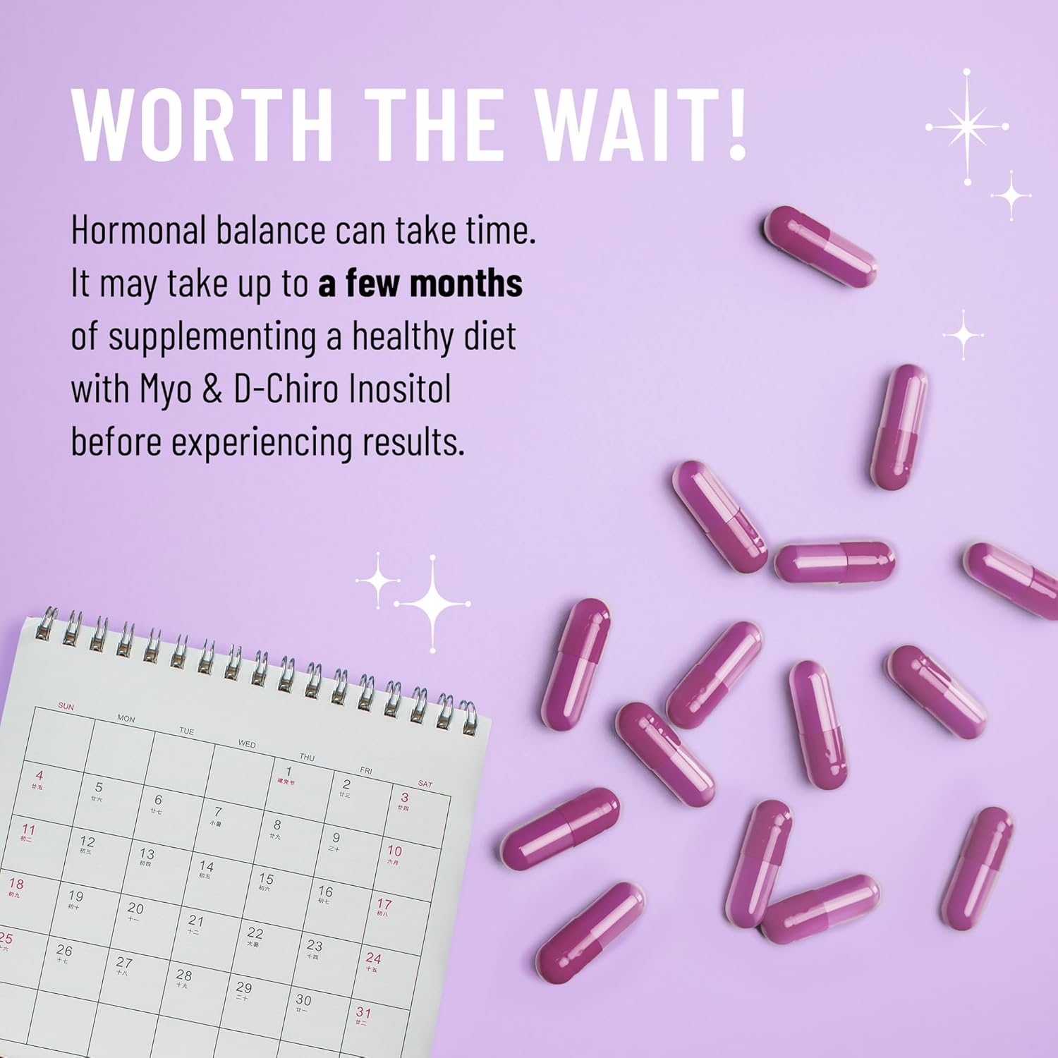 Legendairy Milk Pure Inositol Supplement - Myo Inositol and D-Chiro Inositol Capsules - Ideal 40:1 Ratio - Ovarian & Fertility Support for Women - 30 Day Supply