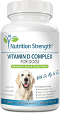 Vitamin D for Dogs with Calcium, Magnesium and Zinc to Support Strong Teeth, Bones and Muscles, Promote Mineral Metabolism and a Healthy Immune Function, 120 Chewable Tablets