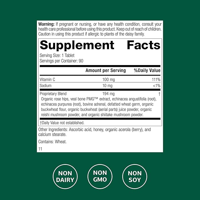 Standard Process C Synergy - Supplement to Support Connective Tissue Health - Whole Food-Based Supplement to Aid Immune Health - Connective Tissue Support with Vitamin C & Buckwheat Flour - 90 Tablets