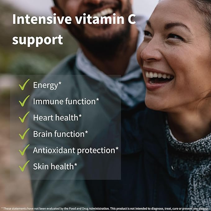 Igennus High Absorption Super Vitamin C, Clean Label Pureway-C 1000mg, Vegan Vitamin C with Bioflavonoids, 60 Servings, 24-Hour Action, Immune Health, Energy, Heart & Brain