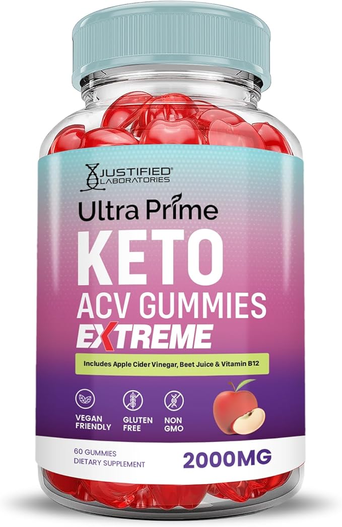 (10 Pack) Ultra Prime Keto ACV Gummies Extreme 2000MG UltraPrime Keto Gummies Apple Cider Vinegar Formulated with Pomegranate Beet Juice Powder B12 Vegan Non GMO 600 Gummys