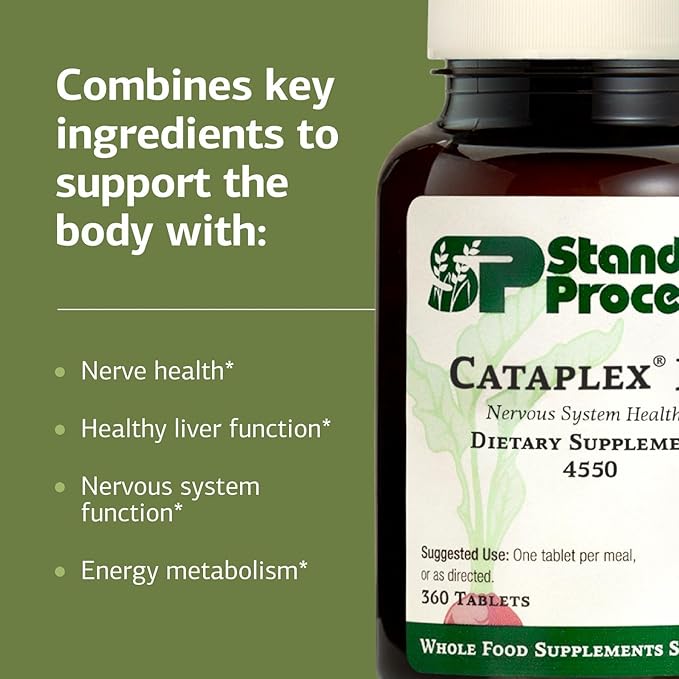 Standard Process Cataplex B2 Nervous System Health Dietary Supplement - Non-Dairy & Non-Soy - Brain Health Support - 360 Tablets