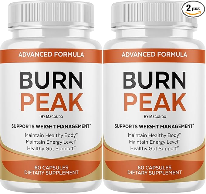 (2 Pack) BurnPeak Capsules - Official BurnPeak Advanced Supplement Premium Formula, Natural BurnPeak Support Capsules for Overall Health & Wellness, BurnPeak Pills Reviews, 120 Capsules for 2 Months