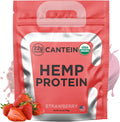 Organic Hemp Protein, Vegan Protein Powder, Clean Plant Based Protein Powder, Non Dairy Protein, Lactose Free Natural Protein, Gluten Free- 20 Servings, Strawberry