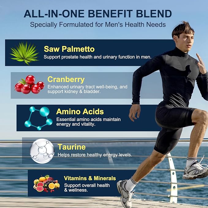 Probiotics for Men Digestive Health, 120 Billion CFUs Mens Probiotic with Digestive Enzymes & Prebiotics & Saw Palmetto & Cranberry for Gut, Prostate & Urinary Tract Health, Shelf Stable, 90 Capsules