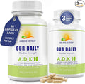 Daily Vites, ADK 10 Vitamin Supplement – 180 Capsules – High Potency Vitamin A, D3 10,000 IU & K2-MK7 – Physician Formulated for Bone, Heart & Immune Support – Non-GMO, Gluten Free (2 Pack)