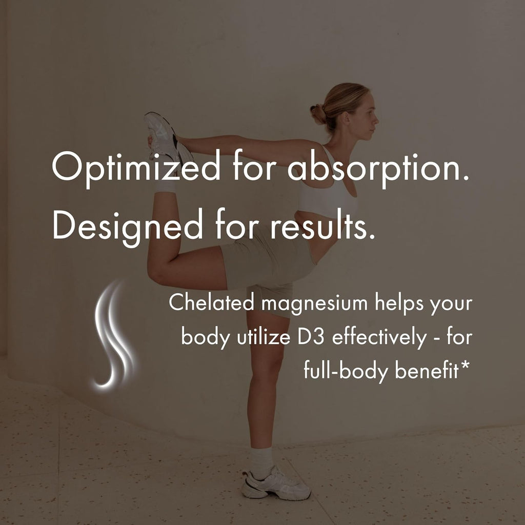 NAOMI Activated Vitamin D3 5000 IU (125 mcg) Supplement with Magnesium for Strong Bones, Teeth, Muscle, Immune and Mood Support, Non-GMO, Gluten Free, 60 Veggie Caps, 30 Day Supply