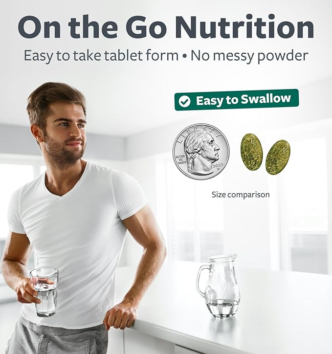 USDA Organic Super Greens Supplement - Organic Greens Fruits and Vegetable Supplement for Adults with 28 Superfood Complex with Superfruits Roots Herbs & More - Vegan & Non-GMO (Up to 1 Month Supply)