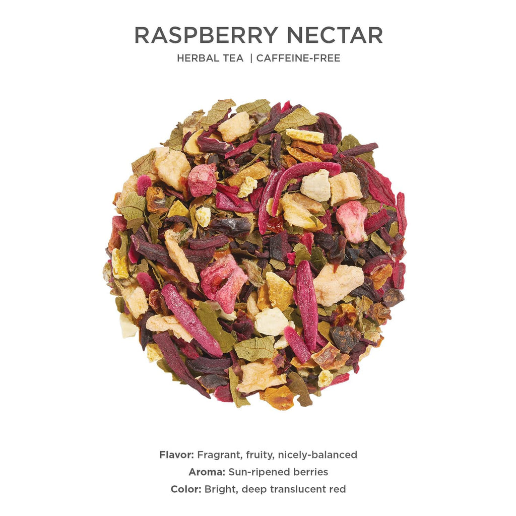 Tea Forte Raspberry Nectar Premium Loose Leaf Caffeine-Free Herbal Tea Blend Canister, Makes 35-50 Cups