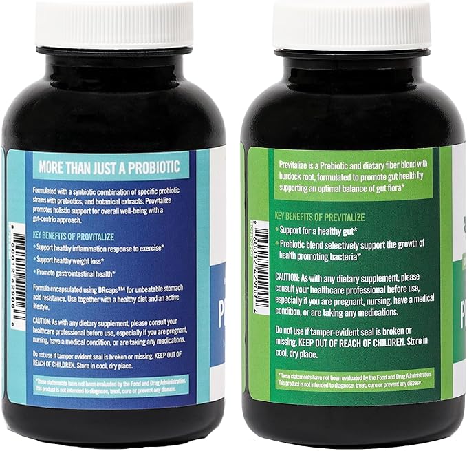 BB Company Slim Gut Bundle | Menopause Prebiotics and Probiotics for Women | Gut Vitamins for Digestive Health | Supports Joint Health & Sexy Midsection | Provitalize & Previtalize | 30 Day Supply