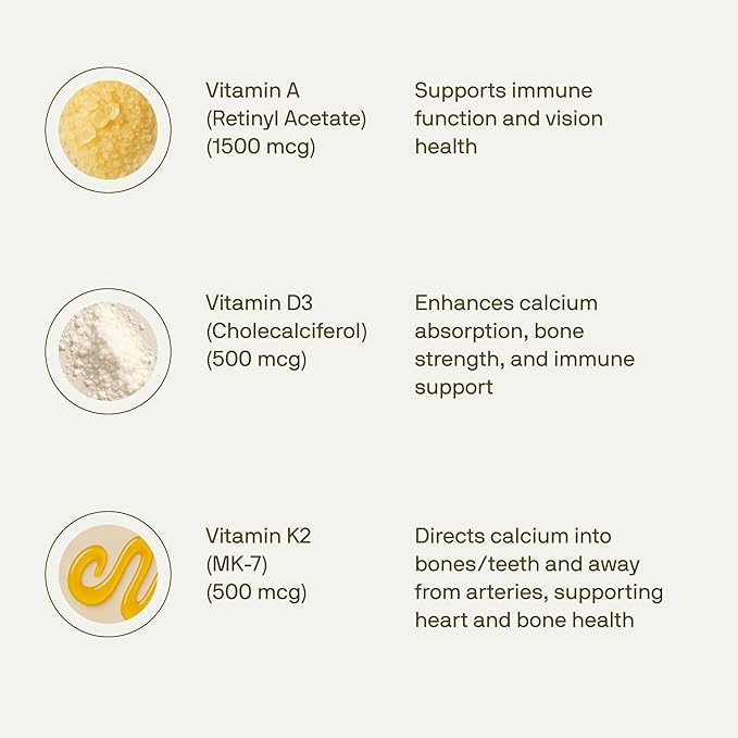 Nutriissa ADK 20 - Immune & Bone Health Support with Vitamins A, D & K (25,000 IU) - 4-Month Supply - EPEB Certified for Purity & Potency - 120 Vegan Capsules