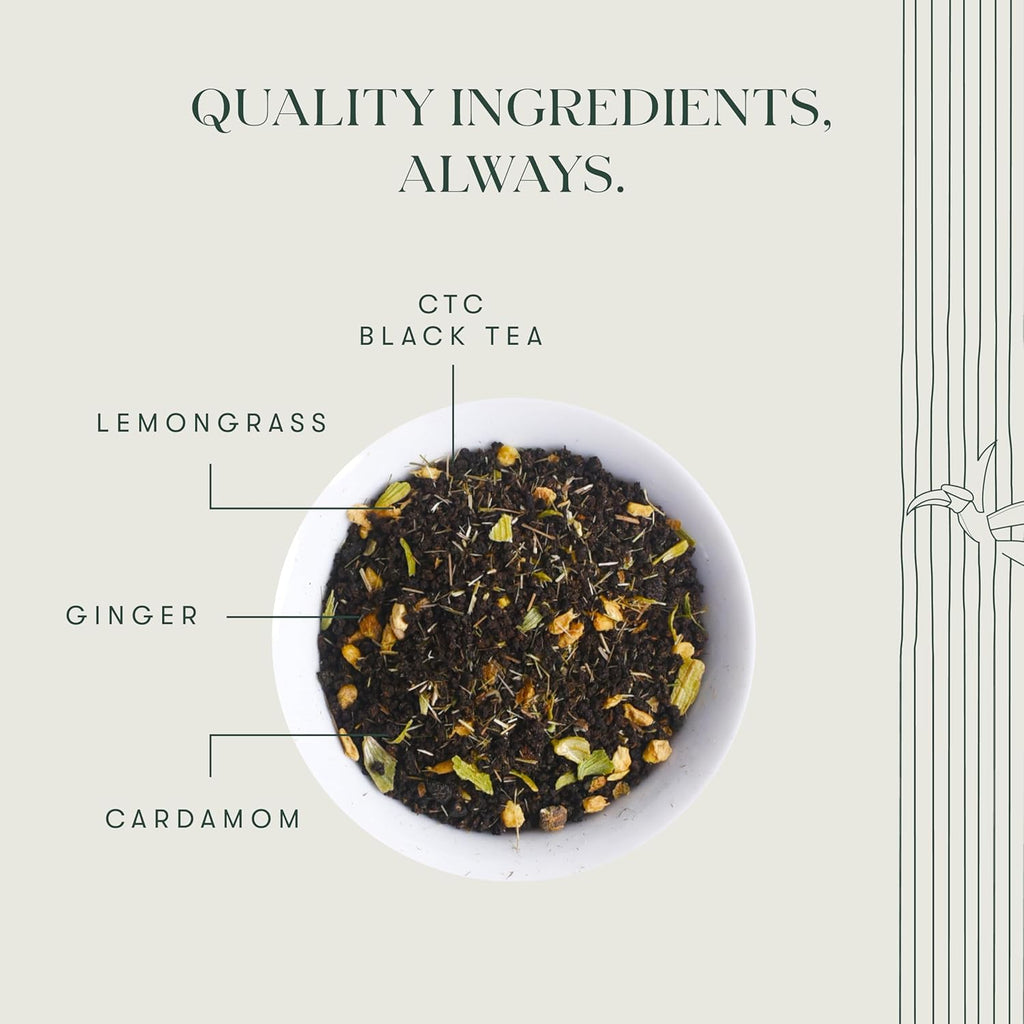 Luxmi Estates Bombay Cutting Chai | 100 gm | Signature India Collection | Assam CTC | Black Tea Collection | Strong Organic Tea | Lemongrass Tea, Ginger, Cardamom