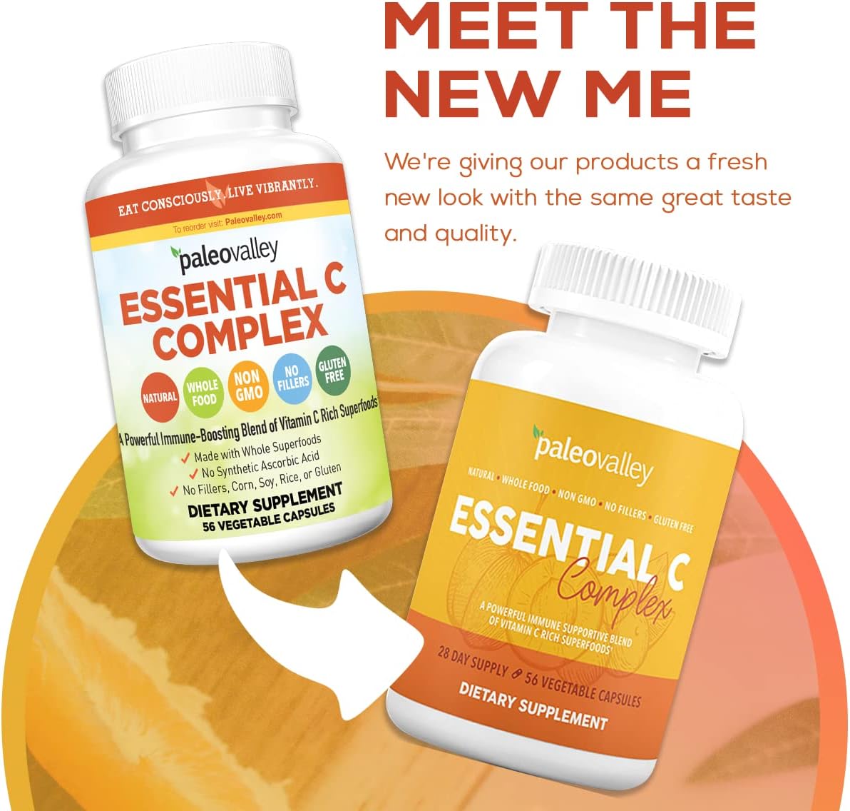 Paleovalley Essential C Complex - Vitamin C Supplement for Immune Support - 3 Pack, 450mg - From Organic Superfoods Unripe Acerola Cherry, Camu Camu, Amla Berry - No Synthetic Ascorbic Acid - USA Made