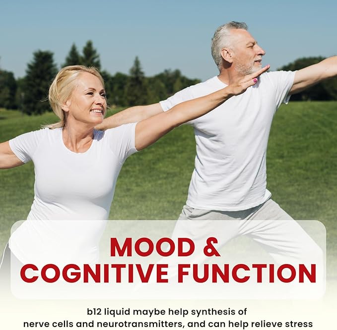 Vitamin B12 Complex 10000 mcg | Triple Liquid B-12 Drops Sublingual Supplement | Methylcobalamin & Adenosylcobalamin & Hydroxo Blend for Long-Lasting Energy and Healthy Metabolism Cherry Flavor, New