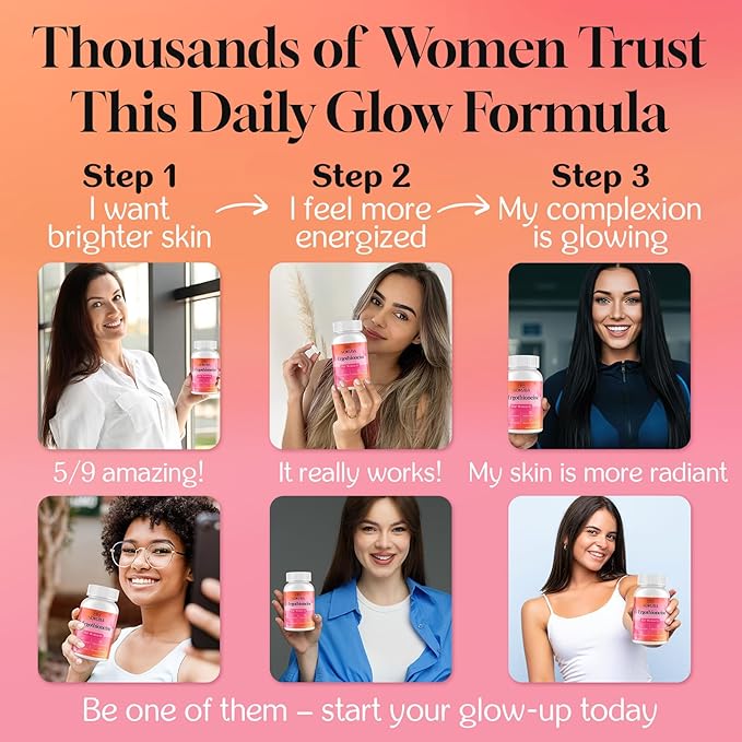 L-Ergothioneine with Collagen Peptides, Hyaluronic Acid | 2X Antioxidant of Glutathione | 11-in-1 Mushrooms Supplement for Women | Skin, Brain, Immune, Cognitive Support | 120 Capsules