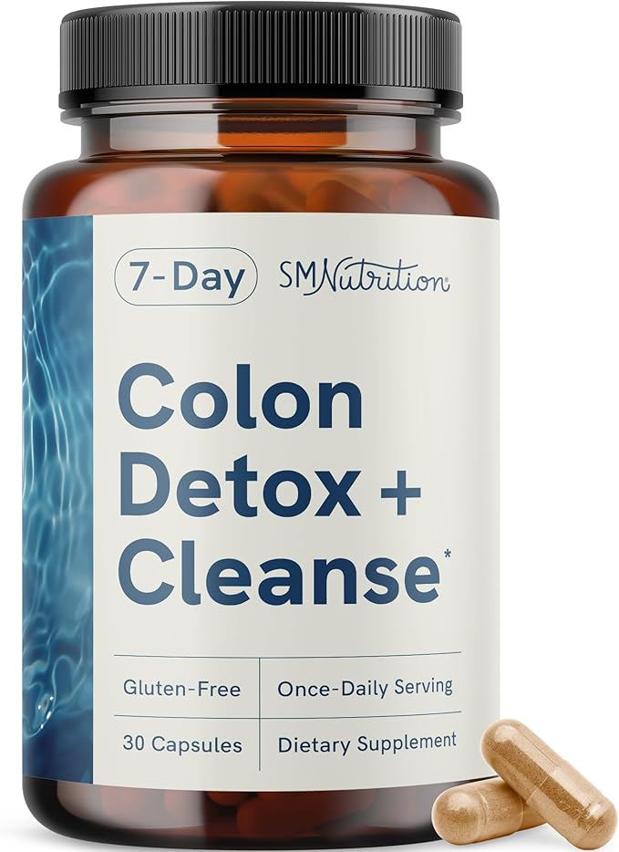 7 Day Colon Cleanse & Detox | Supports Bloating Relief & Occasional Constipation | Fast Acting 7 Day Detox Cleanse for Women and Men with Probiotics for Gut Health & Regularity | Gluten-Free | 30Ct.