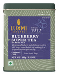 Luxmi Estates - Blueberry Herbal - Organic Blueberry Tea 100g (50 Cups) | Certified Organic Tea | Caffeine-Free