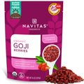Navitas Organics Goji Berries – For Smoothies, Trail Mix, Baked Goods, Oatmeal & More – Vitamin A, Antioxidants, Fiber – Wolfberry - USDA Organic, Non GMO, Gluten Free, Vegan (16oz. Bag, 15 Servings)