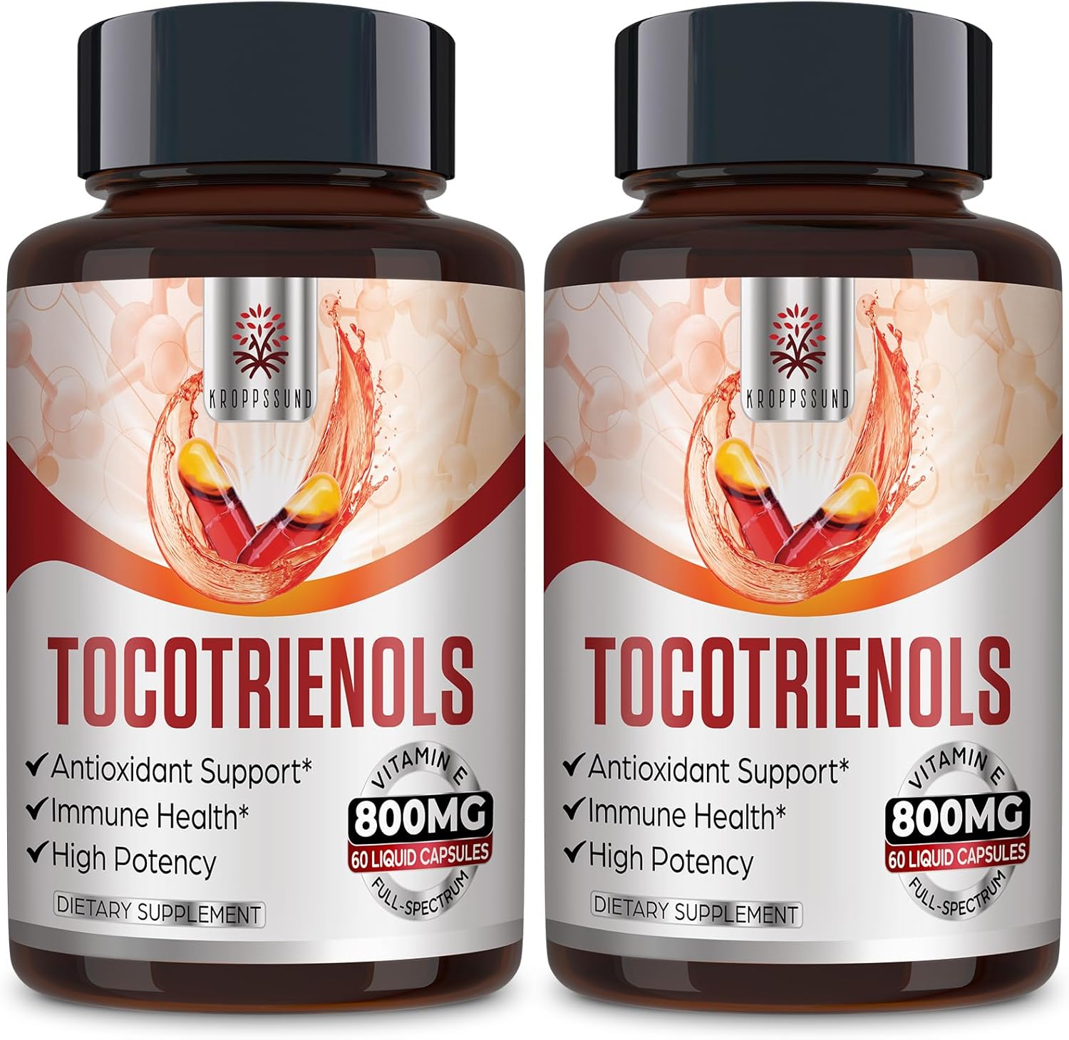 Tocotrienol Supplement Full Spectrum, Cutting-edge Fusion Technology,Tocotrienol Vitamin E-Tocotrienols 800mg,Powerful Antioxidant,Cardiovascular,Highest Absorption Rate -120 Liquid-Filled Capsules
