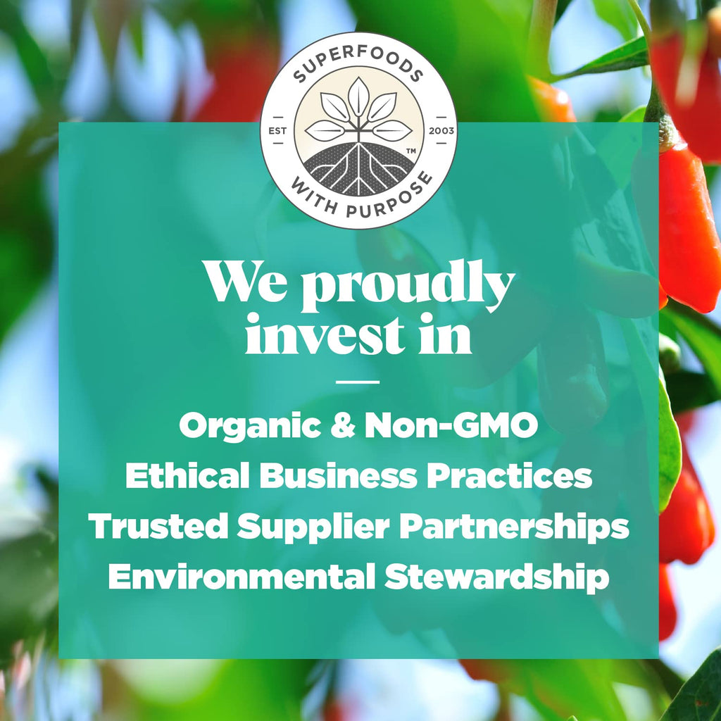 Navitas Organics Goji Berries – For Smoothies, Trail Mix, Baked Goods, Oatmeal & More – Vitamin A, Antioxidants, Fiber – Wolfberry - USDA Organic, Non GMO, Gluten Free, Vegan (8oz. Bag, 8 Servings)