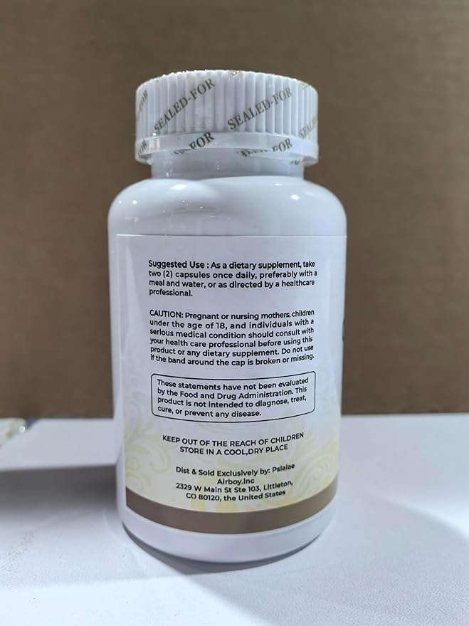 Airboy Gut Support for Women & Men,Oregano Leaf, Caprylic Acid, Wormwood, Black Walnut-60 Counts