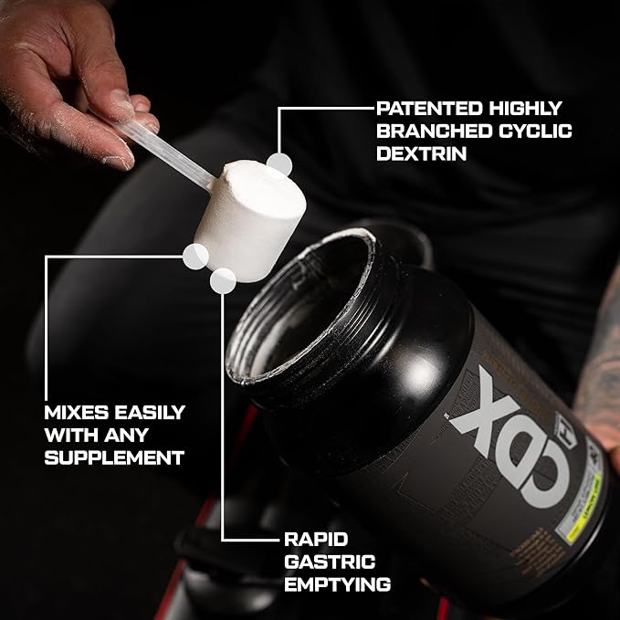 HOSSTILE CDX Cluster Dextrin Powder - Highly Branched Cyclic Dextrin HBCD Carb Powder, Carb Supplement for Intra Workout Carbs & Post Workout, Lemon Lime, 40 Servings