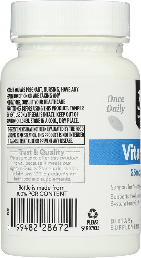 365 by Whole Foods Market, Vitamin D3 1000 IU, 250 Count