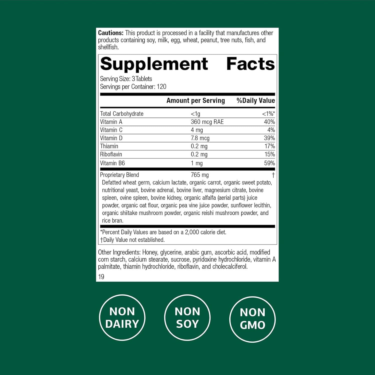 Standard Process Inc. Catalyn - Whole-Food Based Foundational Support for General Wellbeing with Vitamins D, C, A & B6, Thiamine, Riboflavin, Magnesium Citrate - 360 Tablets