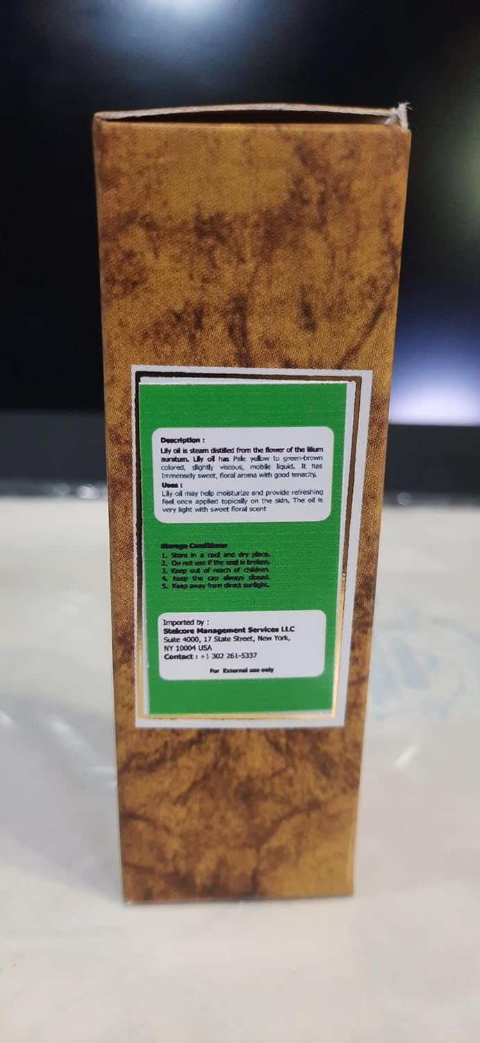 'Lily (Lilium Auratum) Essential Oil Pure and Natural Undiluted Uncut Oil | Use for Aromatherapy Scented Fragrance Oil | Therapeutic Grade (15 ML with Dropper)