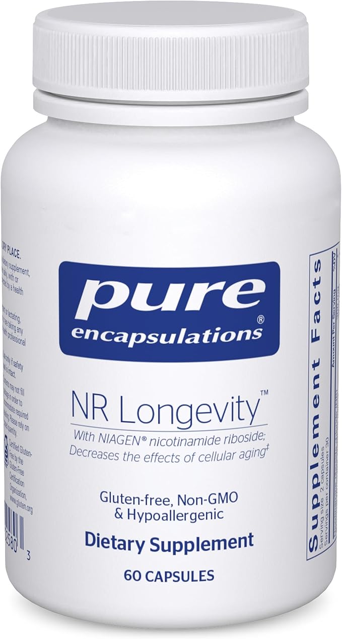 Pure Encapsulations NR Longevity NAD Supplement – Supports Healthy Aging, NAD+ Replenishment, Mitochondrial Function, with NIAGEN – Gluten Free, Non-GMO, Hypoallergenic – 60 Capsules