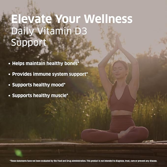 ORZAX Vitamin D3 2000 iu (50 mcg) – Non-GMO, Gluten Free, Sugar Free, Dairy Free – 1 Year Supply for Strong Muscle Function and Immune Support – Mood Supplement for Wellness (360 Softgel)