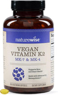 NatureWise Vitamin K2 600mcg Supplement with MK-7 100mcg & MK-4 500mcg - Enhanced Bioavailable Formula - K Complex for Bone and Heart Health - Vegan, Gluten Free, Non-GMO -360 Softgels[1-Year Supply]