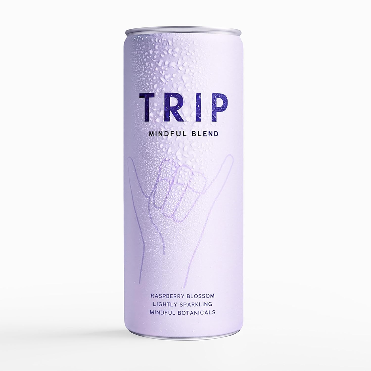 Trip Mindful Blend, Lightly Sparkling Adaptogen Seltzer, Mocktail w/ 120mg Magnesium Citrate with Ashwagandha, Lions Mane & L Theanine, No Added Sugar, Vegan, Raspberry Blossom, 12 Oz, 12Pk