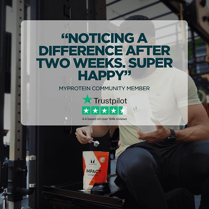 Myprotein Creatine Monohydrate Powder, 50 Servings (0.55lbs) Pure Unflavored Creatine Powder, Post/Pre Workout Supplement for All Sports & Exercises